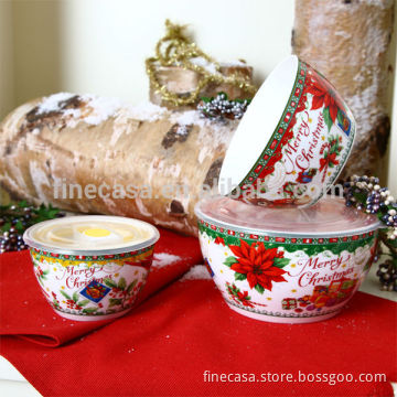 Fine New Bone China Ceramic Christmas Container